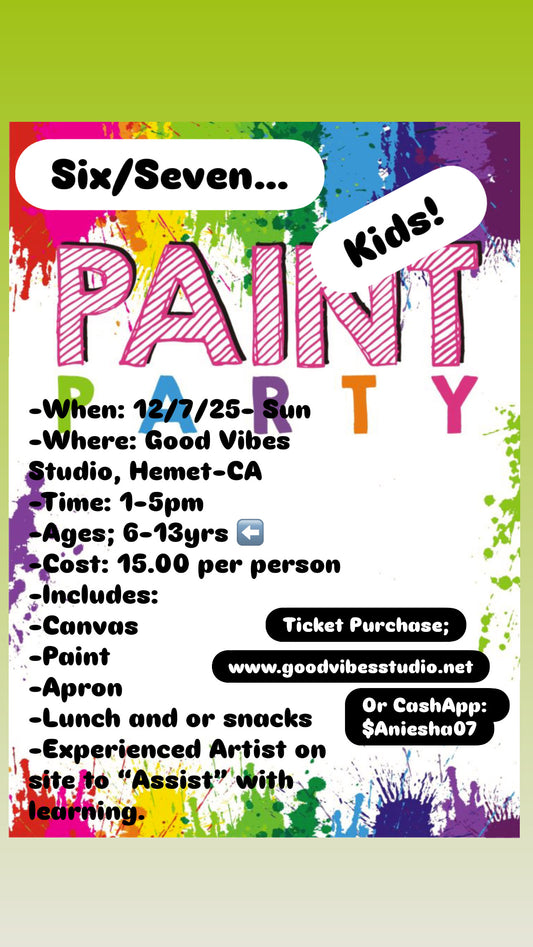 Six/Seven Kids Paint Party